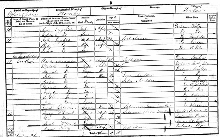 John English 1851 England Census. Class: HO107; Piece: 2388; Folio: 470; Page: 3; GSU roll: 87066